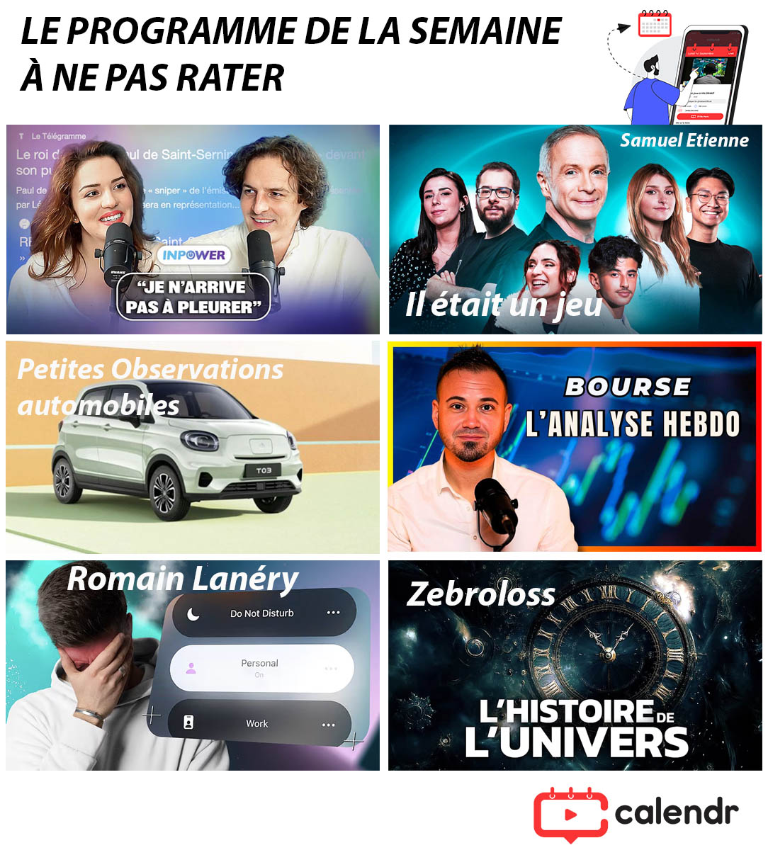 Le programme à ne pas rater cette semaine