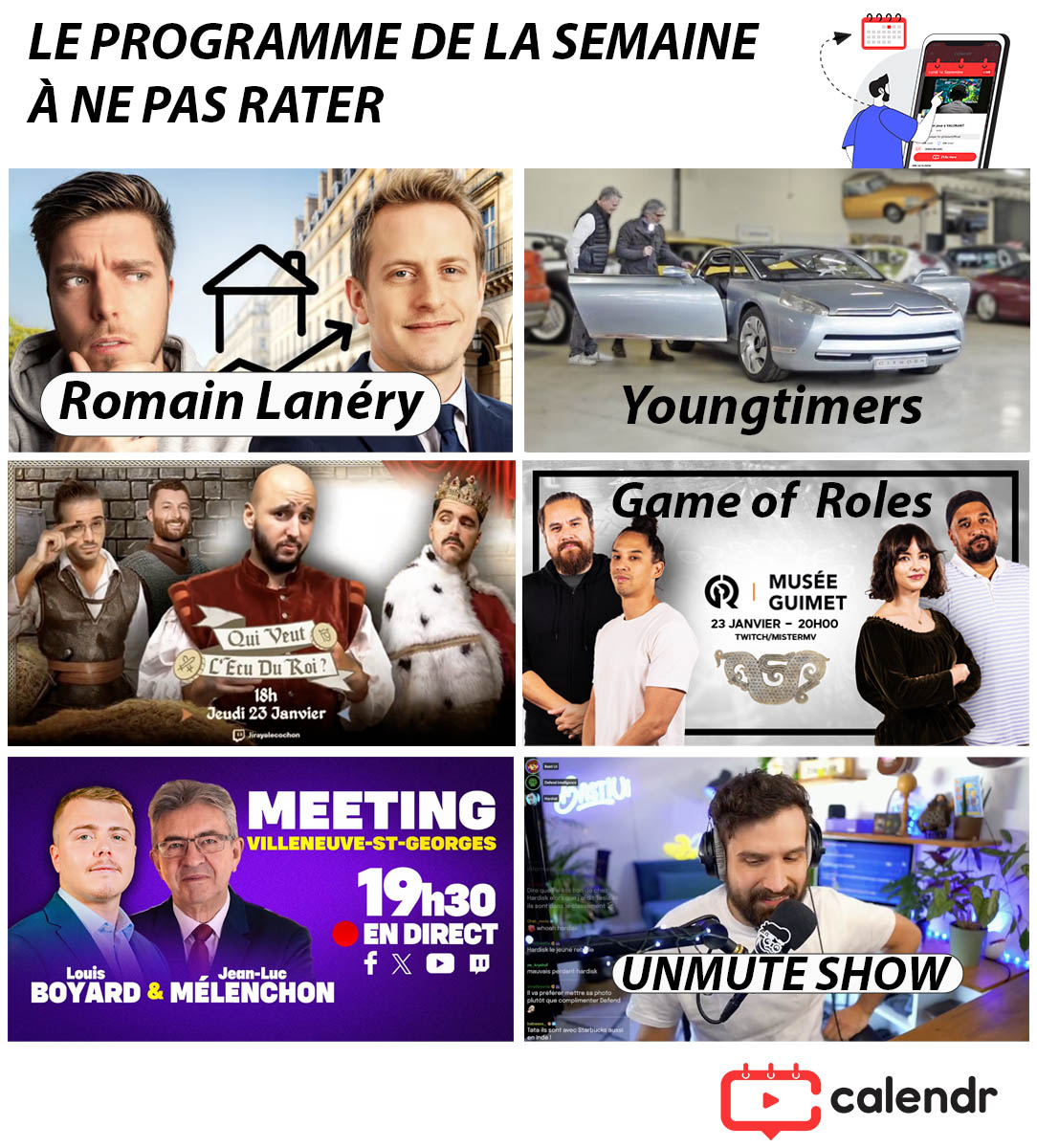 Le programme à ne pas rater