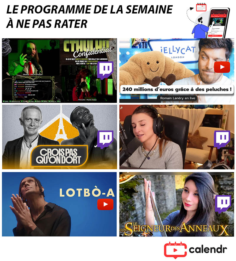 YouTube & Twitch : ce qu’il ne faut pas rater cette semaine !