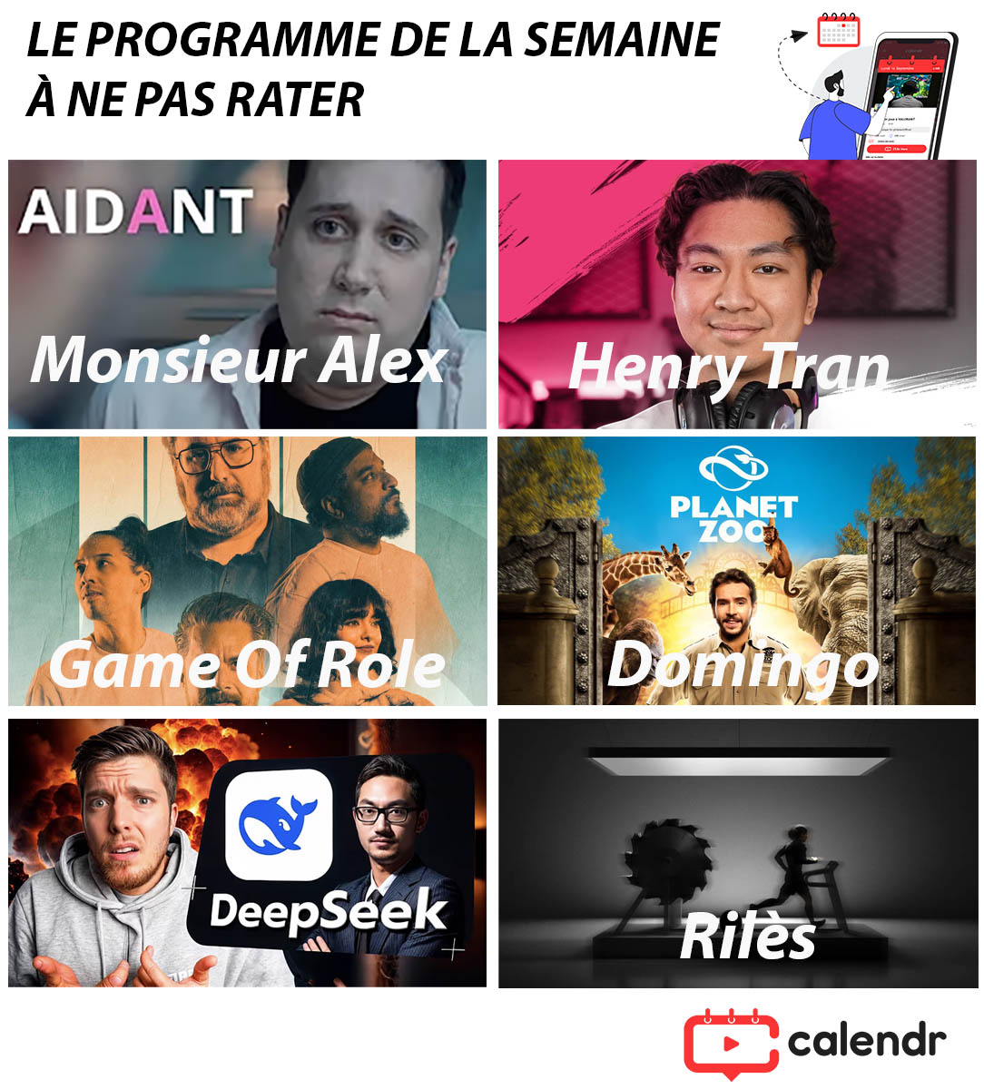 Ce qu'il ne faut pas rater cette semaine